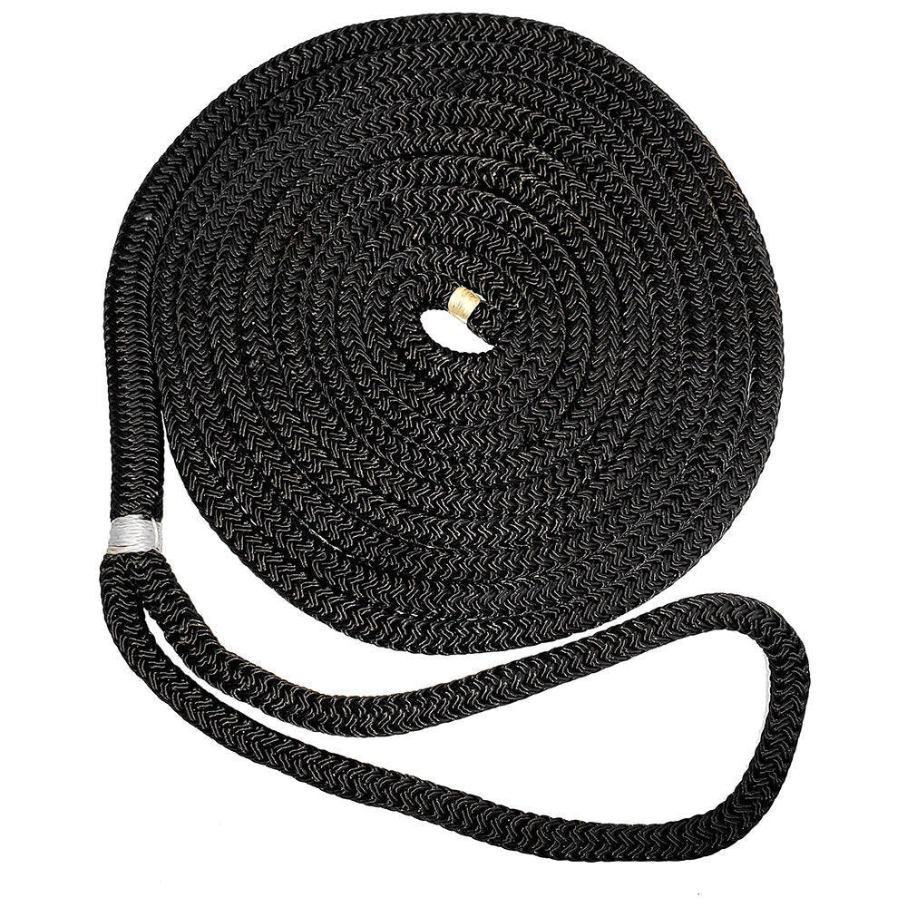 New England Ropes 1/2" Double Braid Dock Line - Black - 35