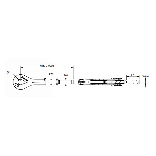 Gate Hook One Snap With Terminal