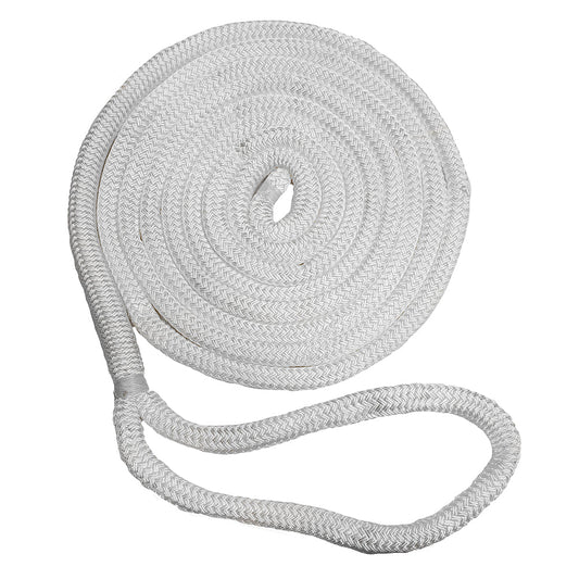 New England Ropes 3/4" Double Braid Dock Line - White - 35
