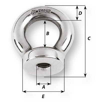 Wichard 6mm Eye Nut - 1/2" Diameter [6333W]