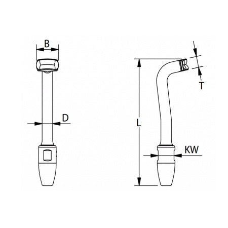 Swageless cone T terminals