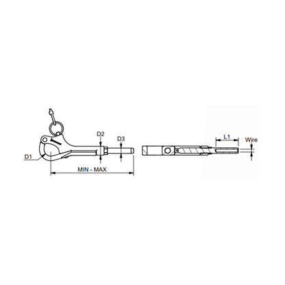 Gate Hook With Terminal