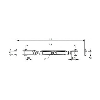 Rigging Screw Toggle/Fork UNF