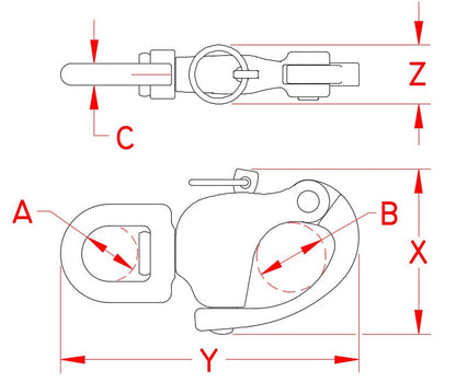 Suncor Swivel Snap Shackle